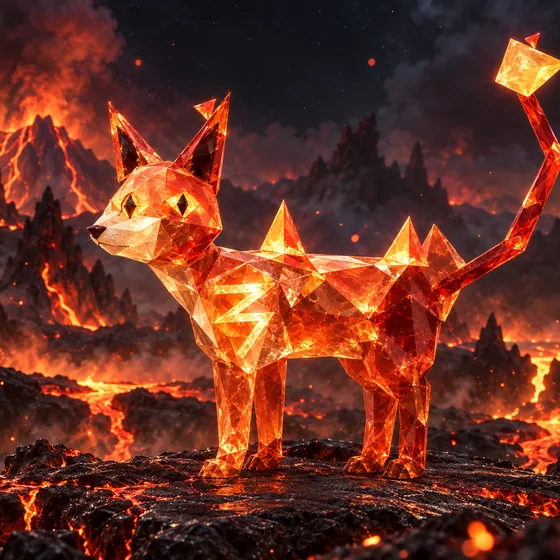 Flintkit, a small fox of fire