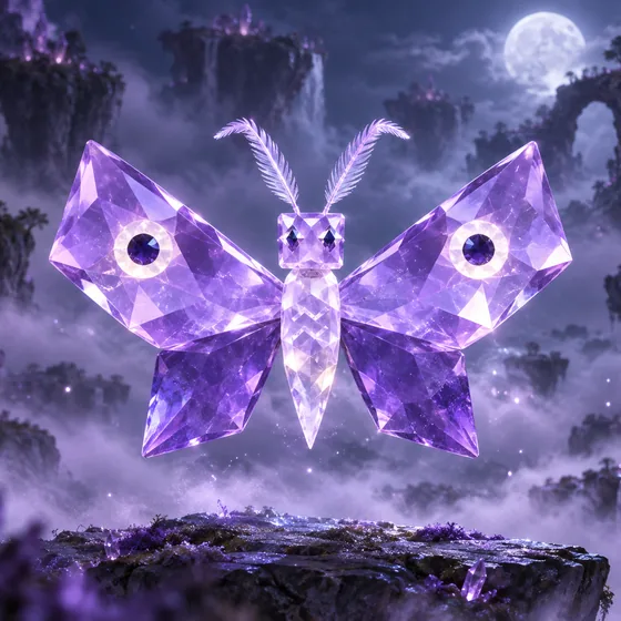 Fogmoth, a violet glass moth